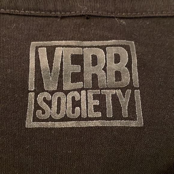 VERB SOCIETY Graphic T Shirt Clout vs Calling XL - Picture 2 of 9